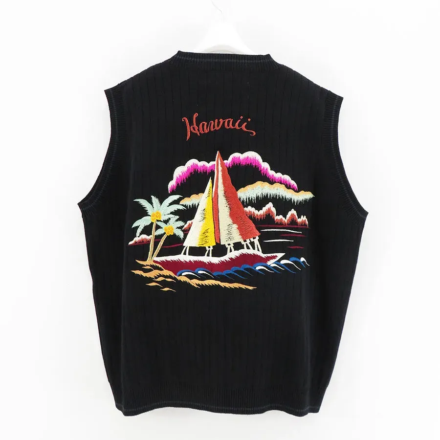 Zip Up Knit Vest Hawaii