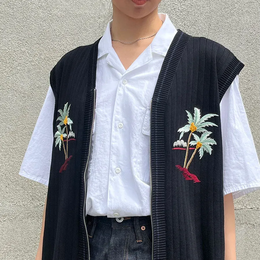 Zip Up Knit Vest Hawaii