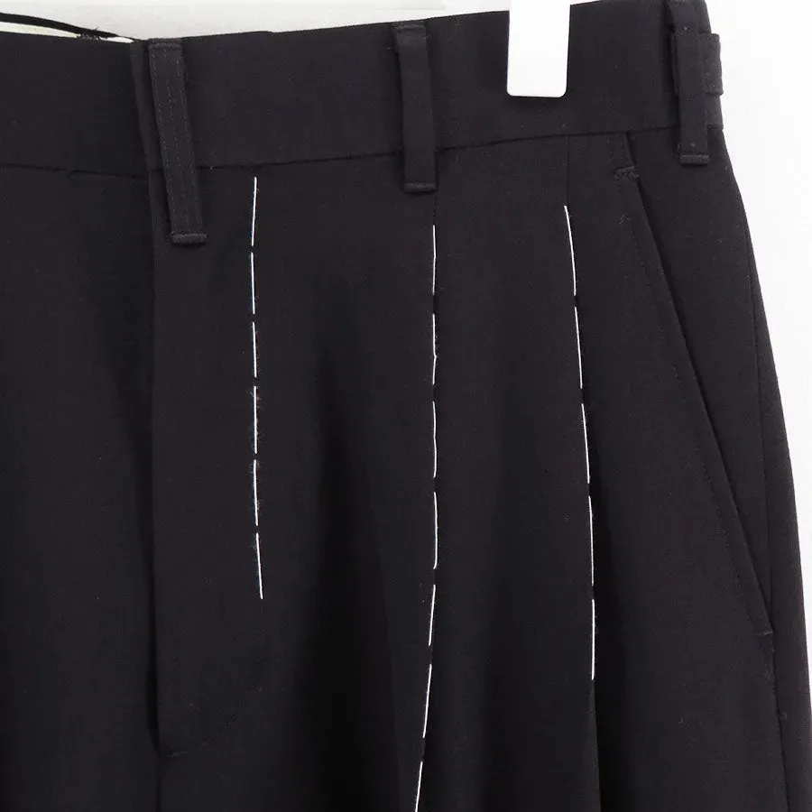 ”Hand Stich”Dress Wide Slacks