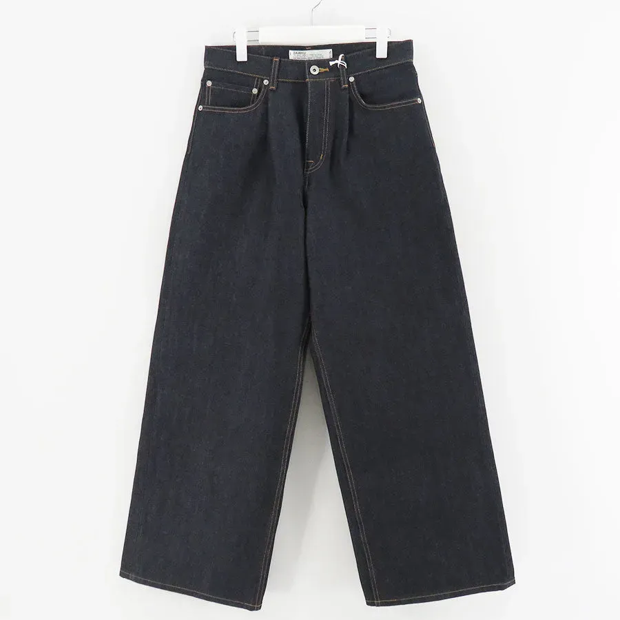 Rigid Denim Pants Wide