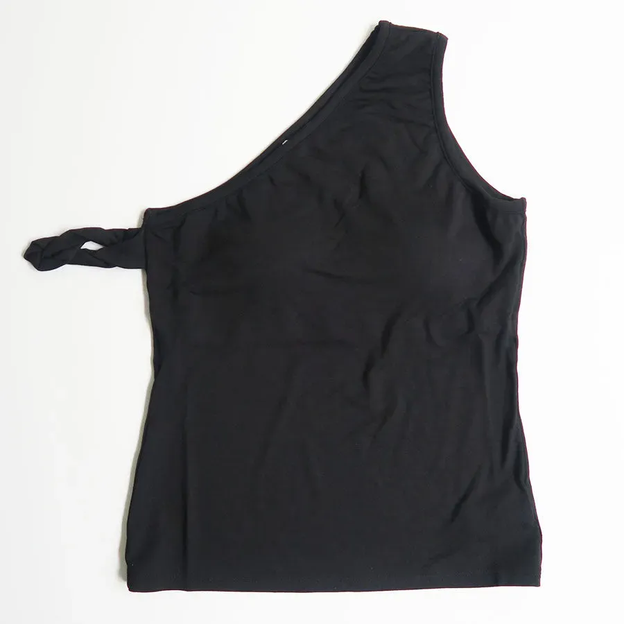 One Shoulder Rope Tank Top