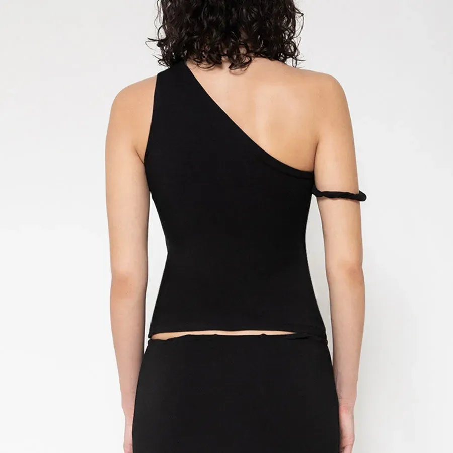 One Shoulder Rope Tank Top