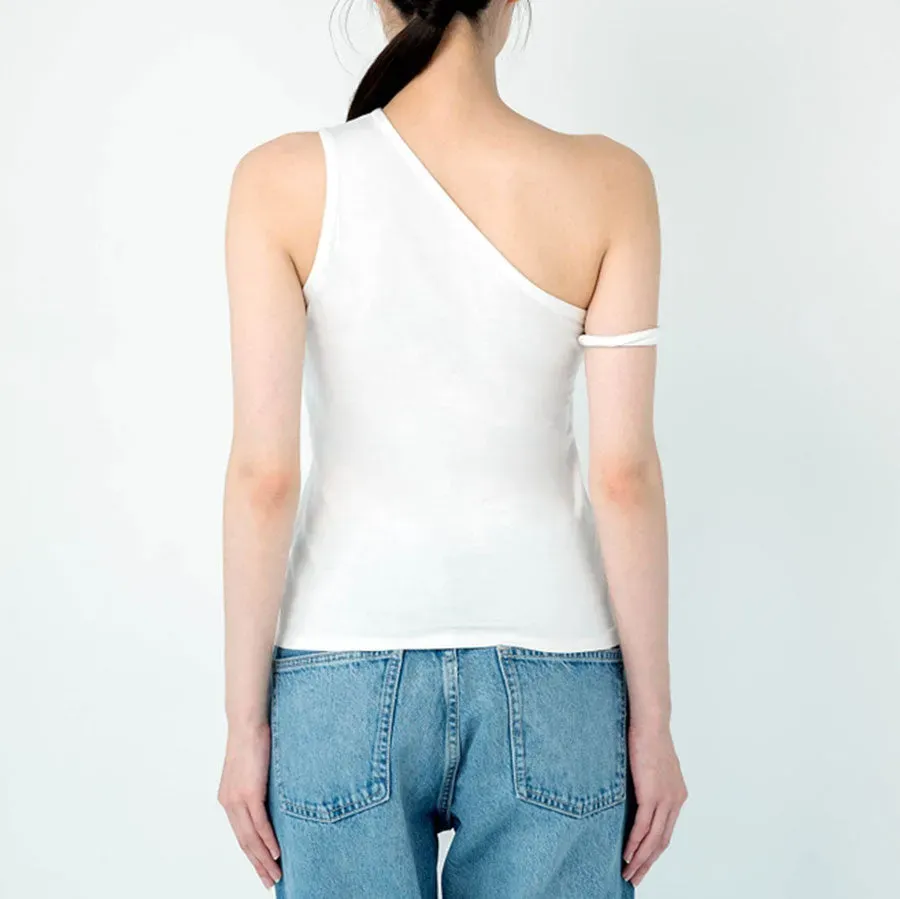 One Shoulder Rope Tank Top