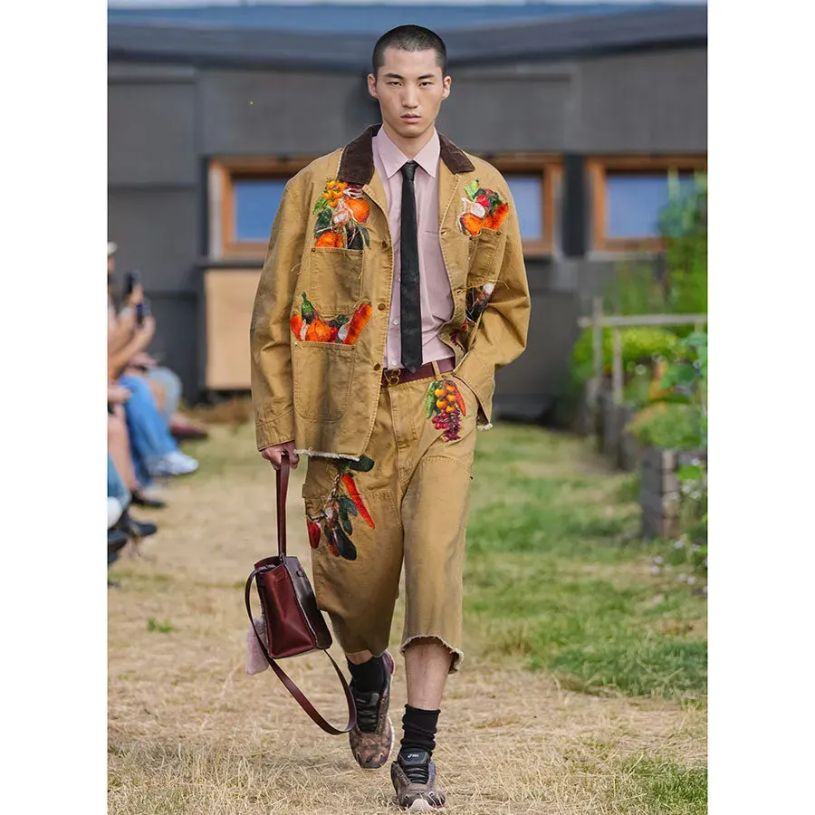 Vegetable Embroidery Work Jacket