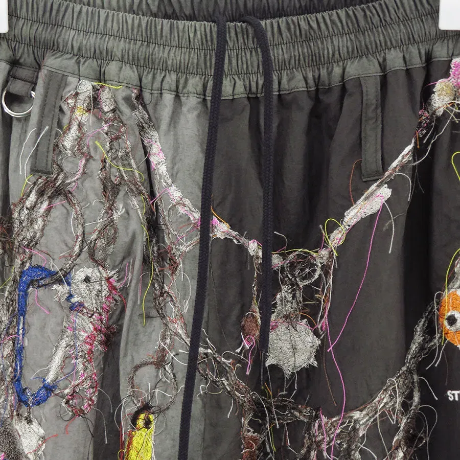Embroidered Chain Track Pants