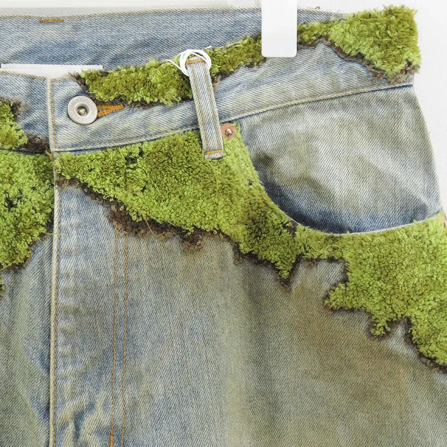 Moss-Grown Wood Denim Pants