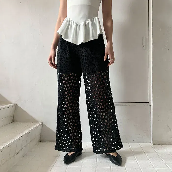 Cutwork Pants