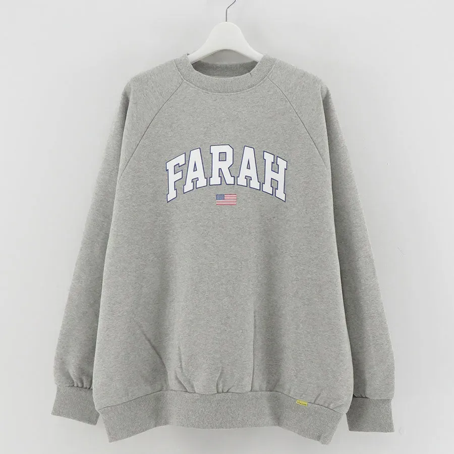 Printed Graphic Crewneck Sweatshirt College Logo