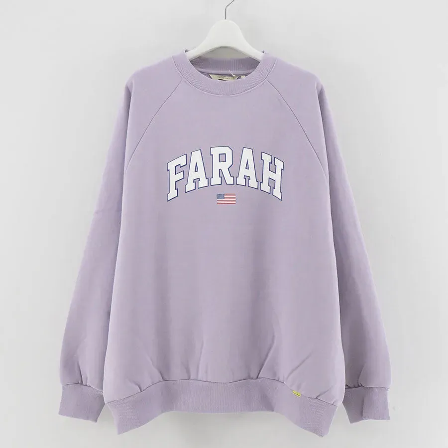 Printed Graphic Crewneck Sweatshirt College Logo