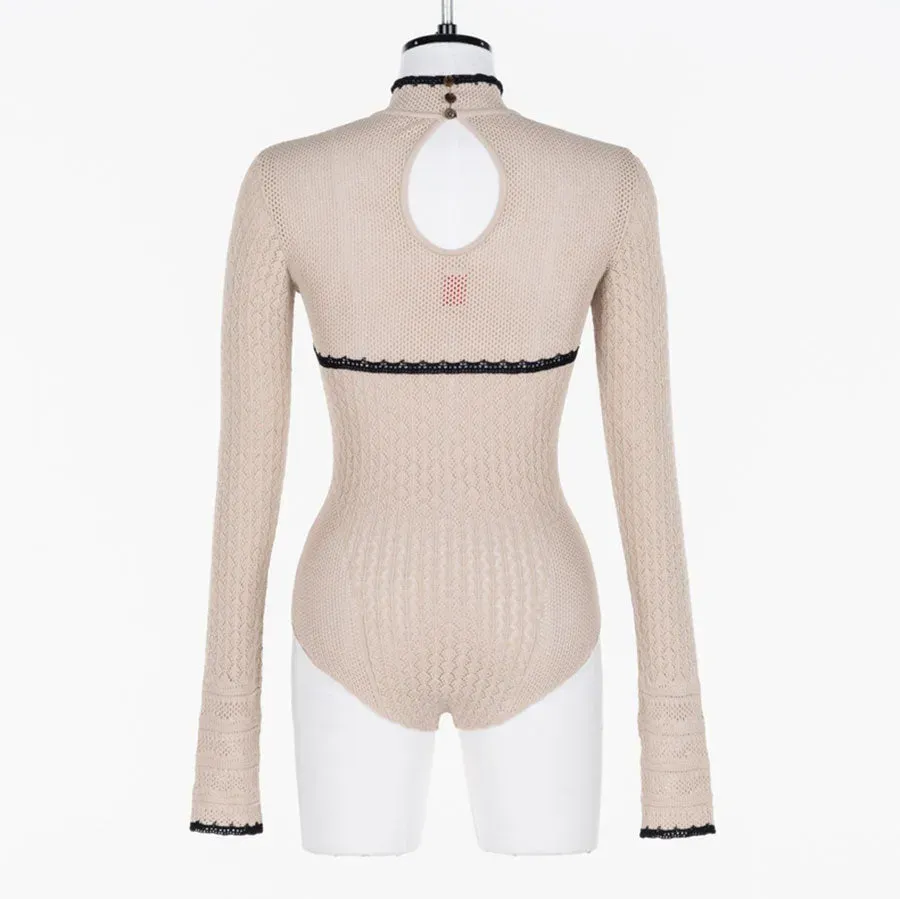 Lace-Knit Bodysuit