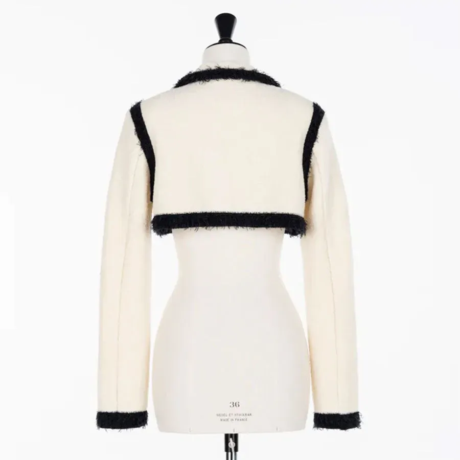 Boucle Knit Short Jacket