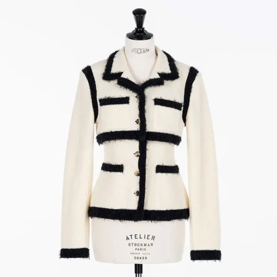 Boucle Knit Short Jacket