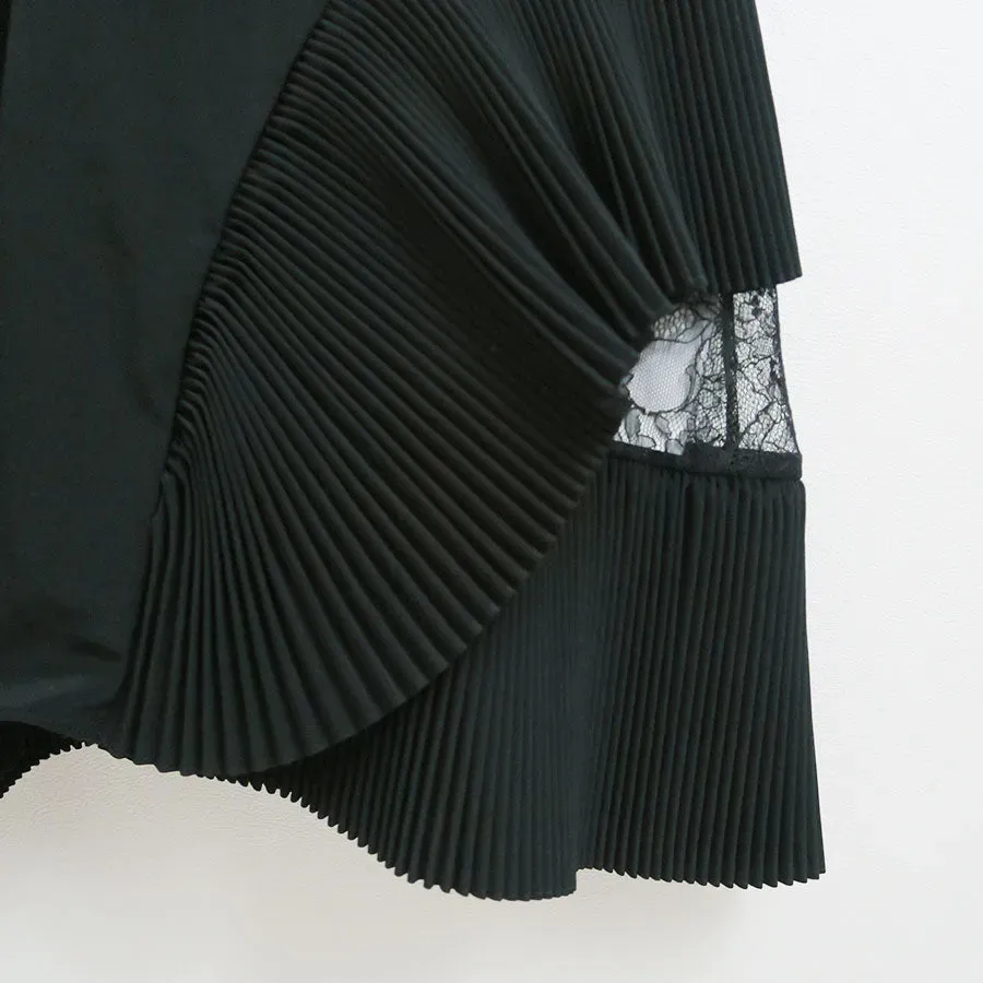Pleated Mini Slip Dress
