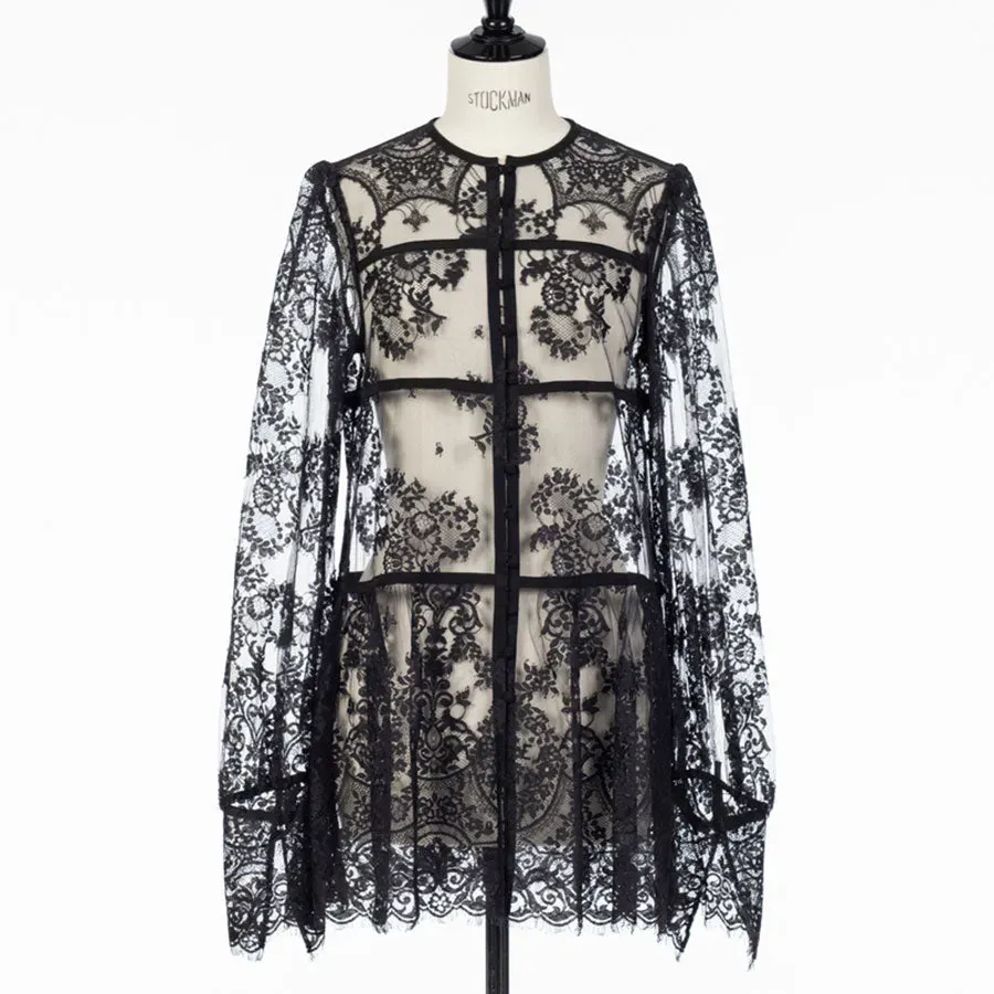 Lace Gathered Blouse