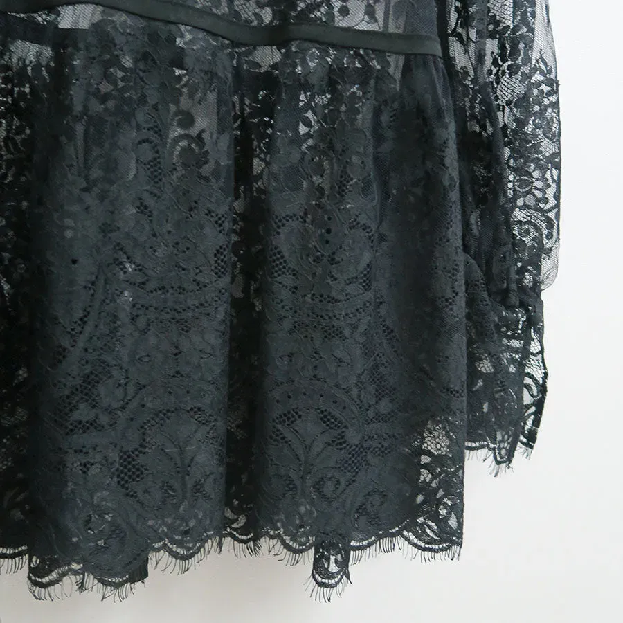 Lace Gathered Blouse