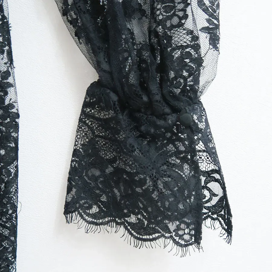 Lace Gathered Blouse