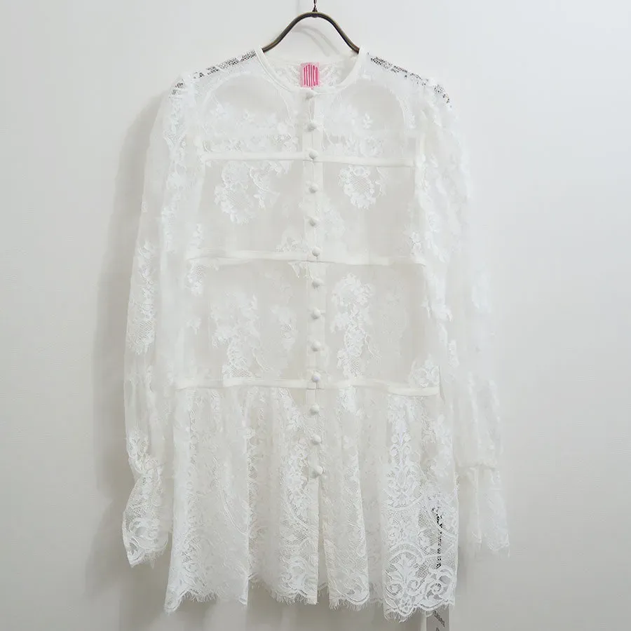 Lace Gathered Blouse