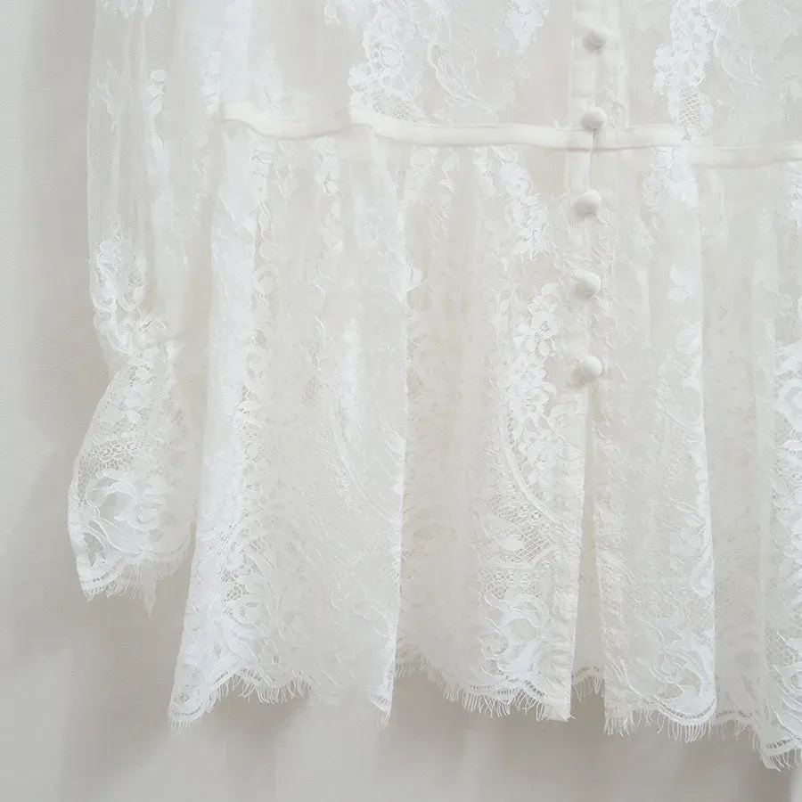 Lace Gathered Blouse