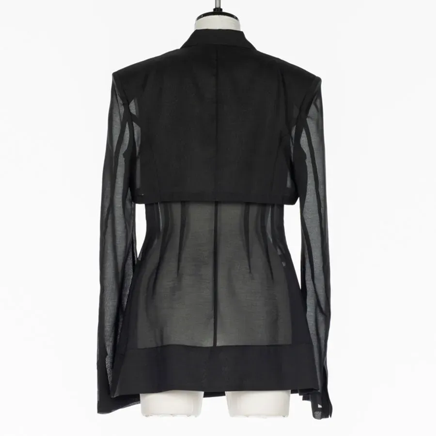 3-Way Sheer Tailored Jacket