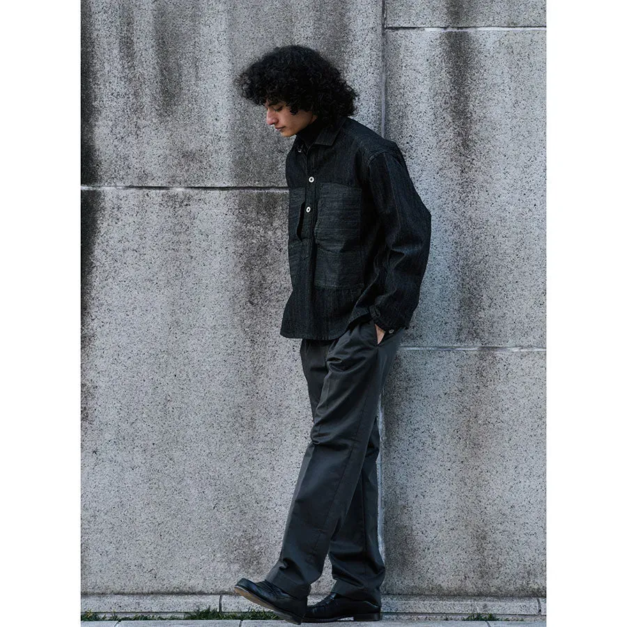 Black Denim Pullover
