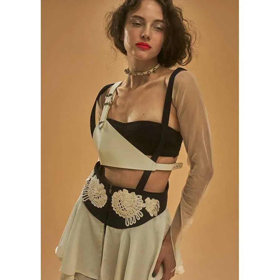Leather Half Bra