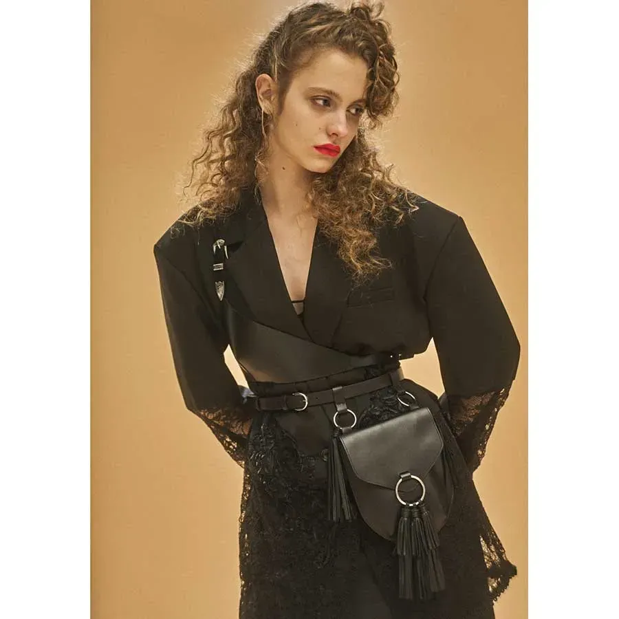 Leather Half Bra