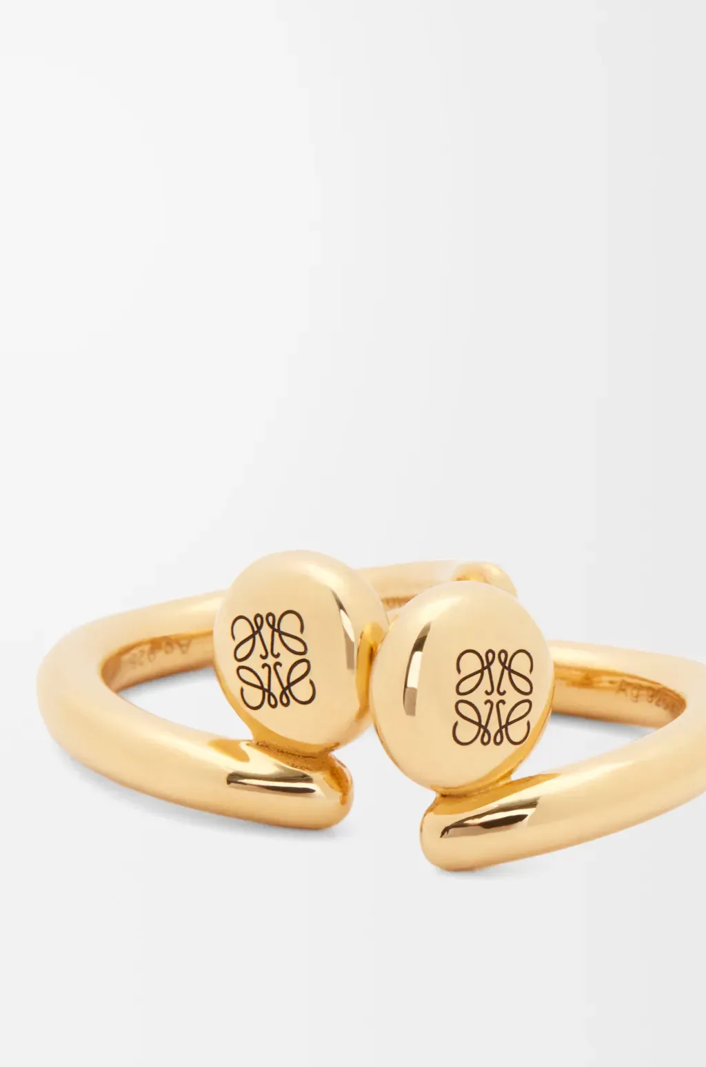 Anagram Pebble Mini Hoop Earrings In Sterling Silver