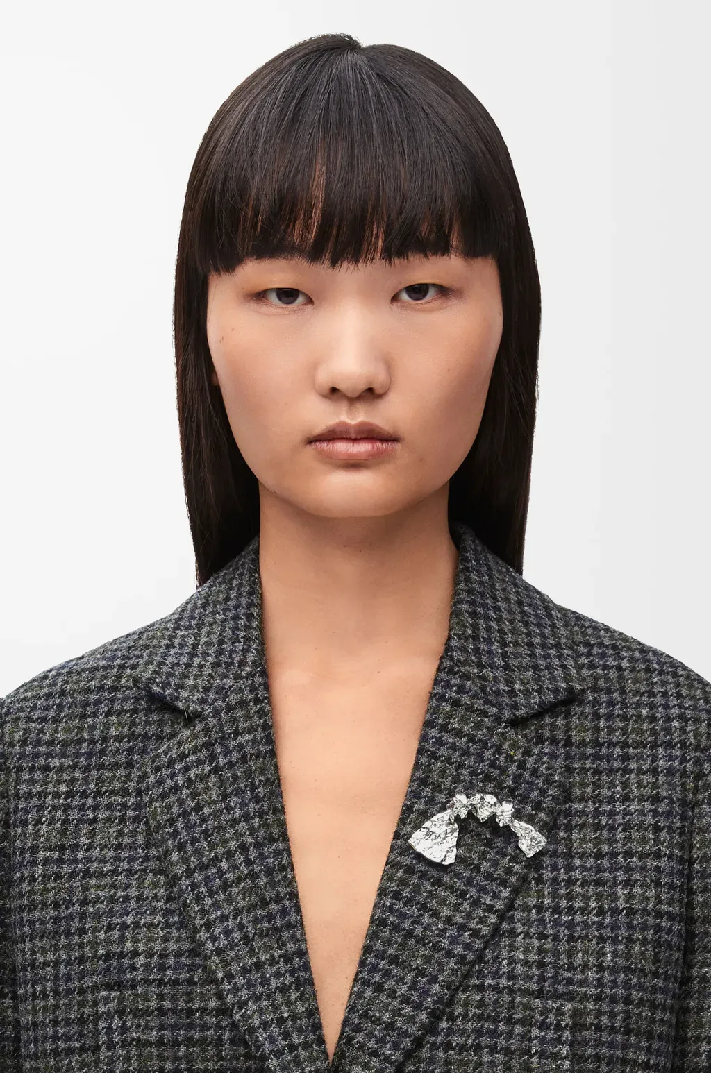 Bowed Tie Brooch In Sterling Silver