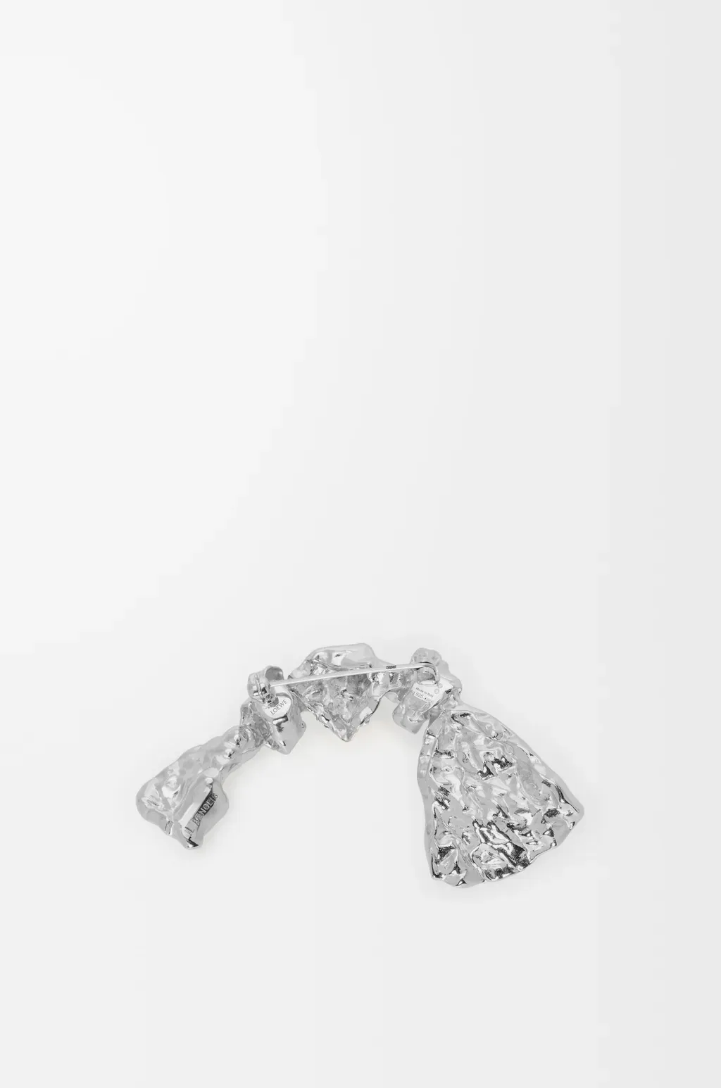 Bowed Tie Brooch In Sterling Silver