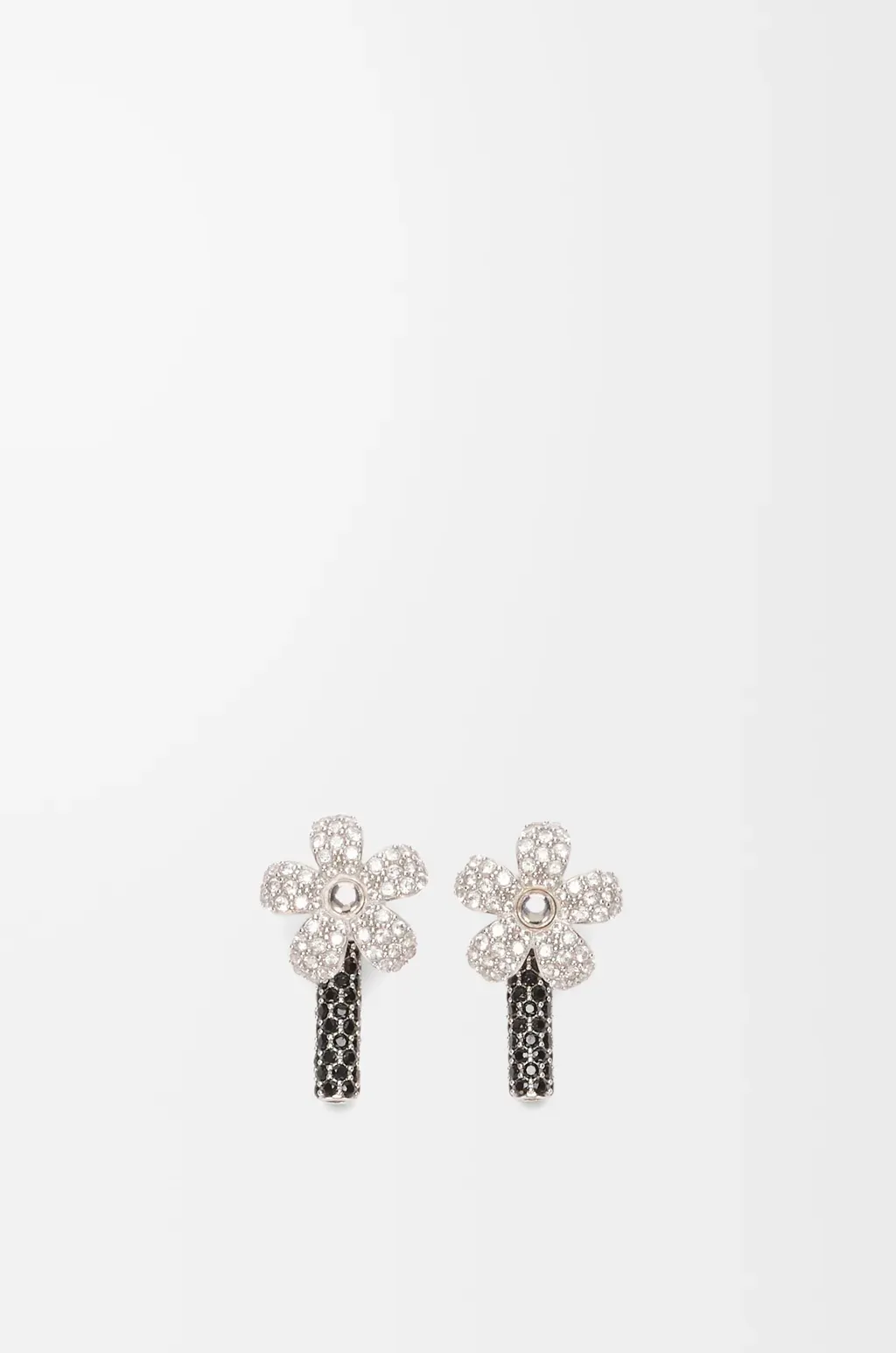 Flor Earrings In Sterling Silver And Crystals