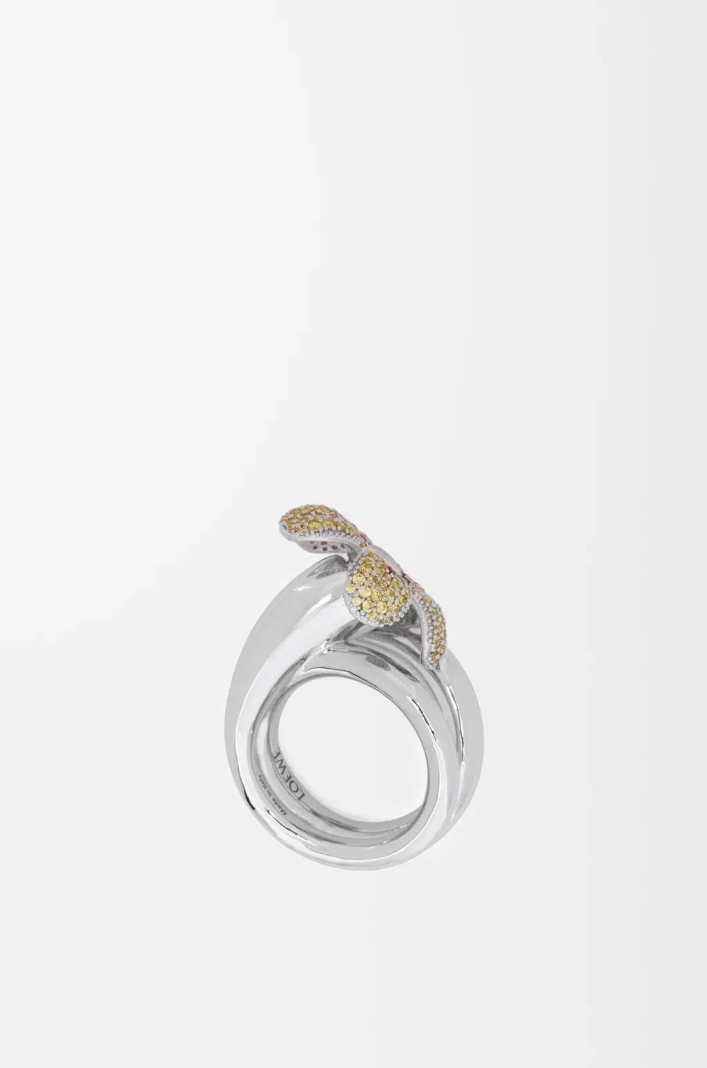 Flor Ring In Sterling Silver And Crystals