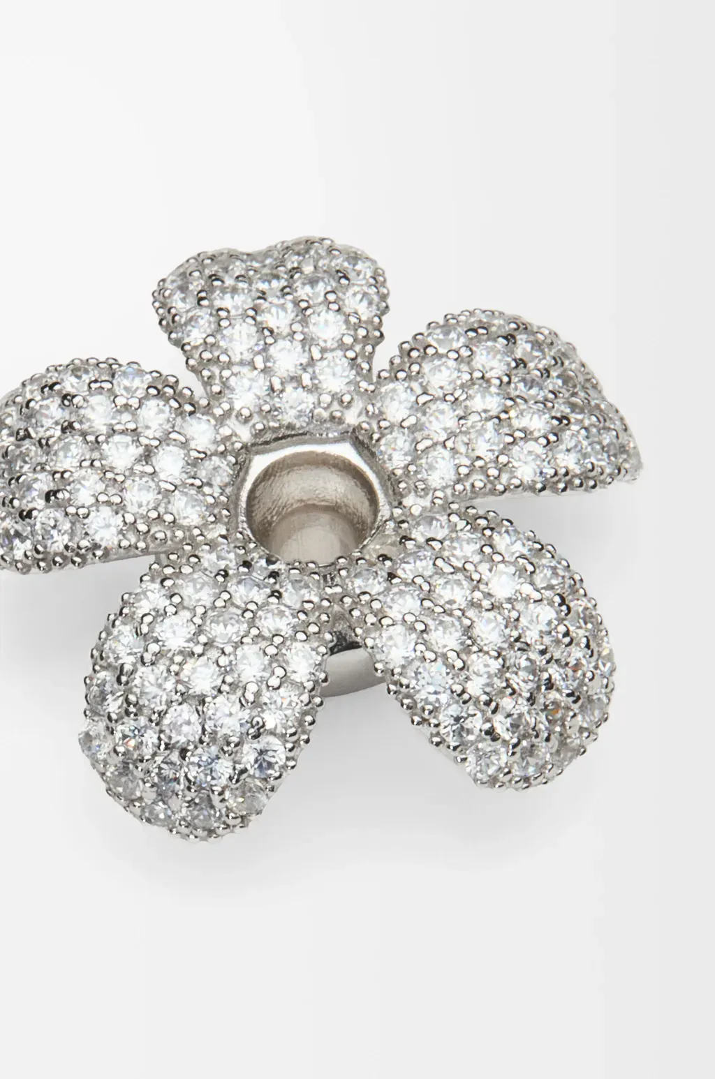 Flower Hat Pendant In Sterling Silver And Crystals