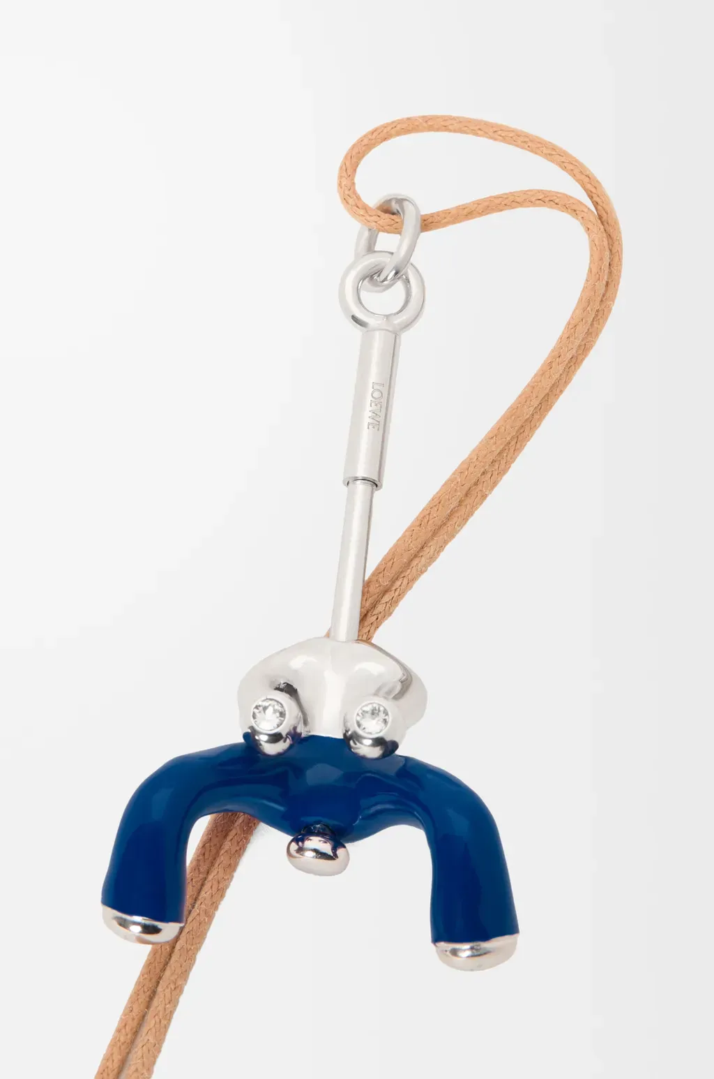 Seated Acrobat Pendant In Sterling Silver And Crystals