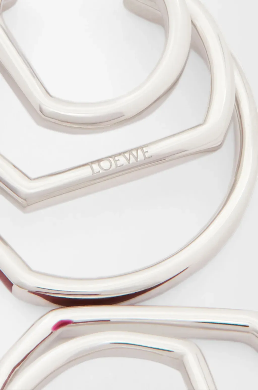 Stacked Hoop Earrings In Sterling Silver And Enamel