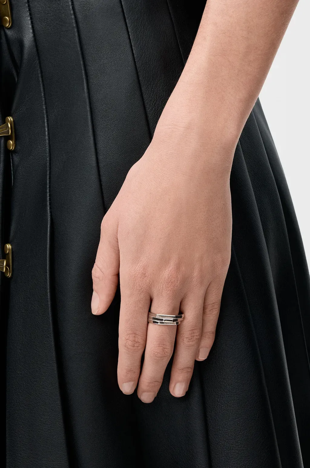 Stacked Ring In Sterling Silver