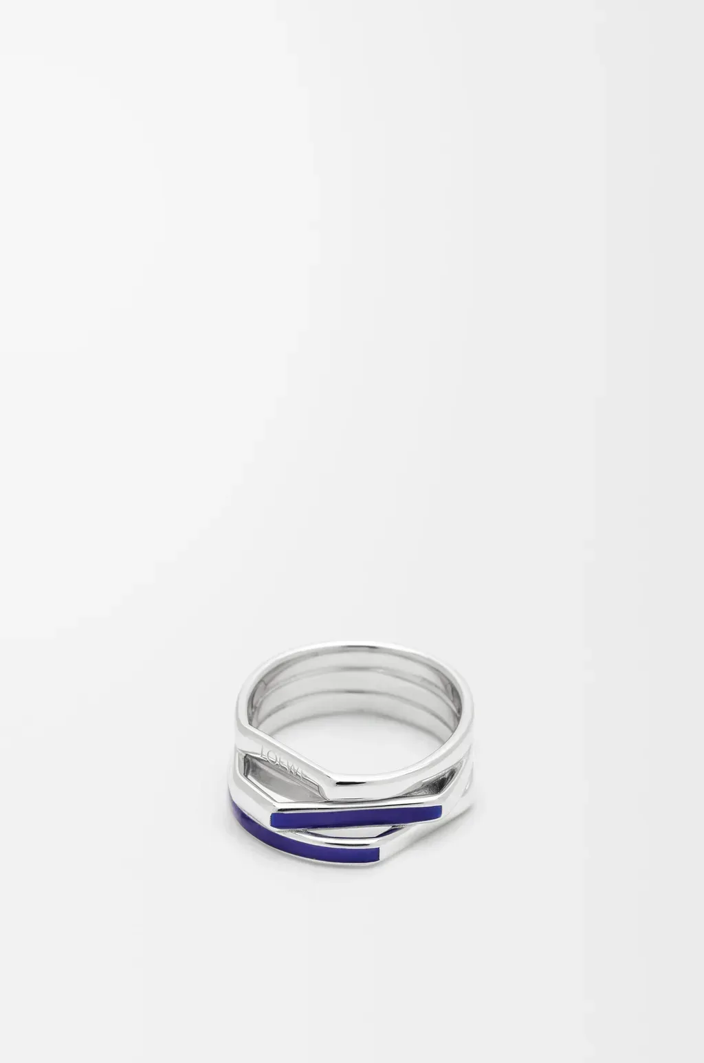 Stacked Ring In Sterling Silver And Enamel