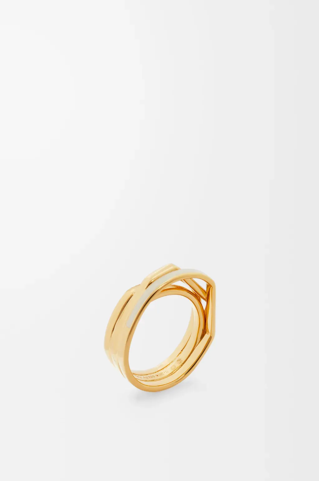 Stacked Ring In Sterling Silver And Enamel