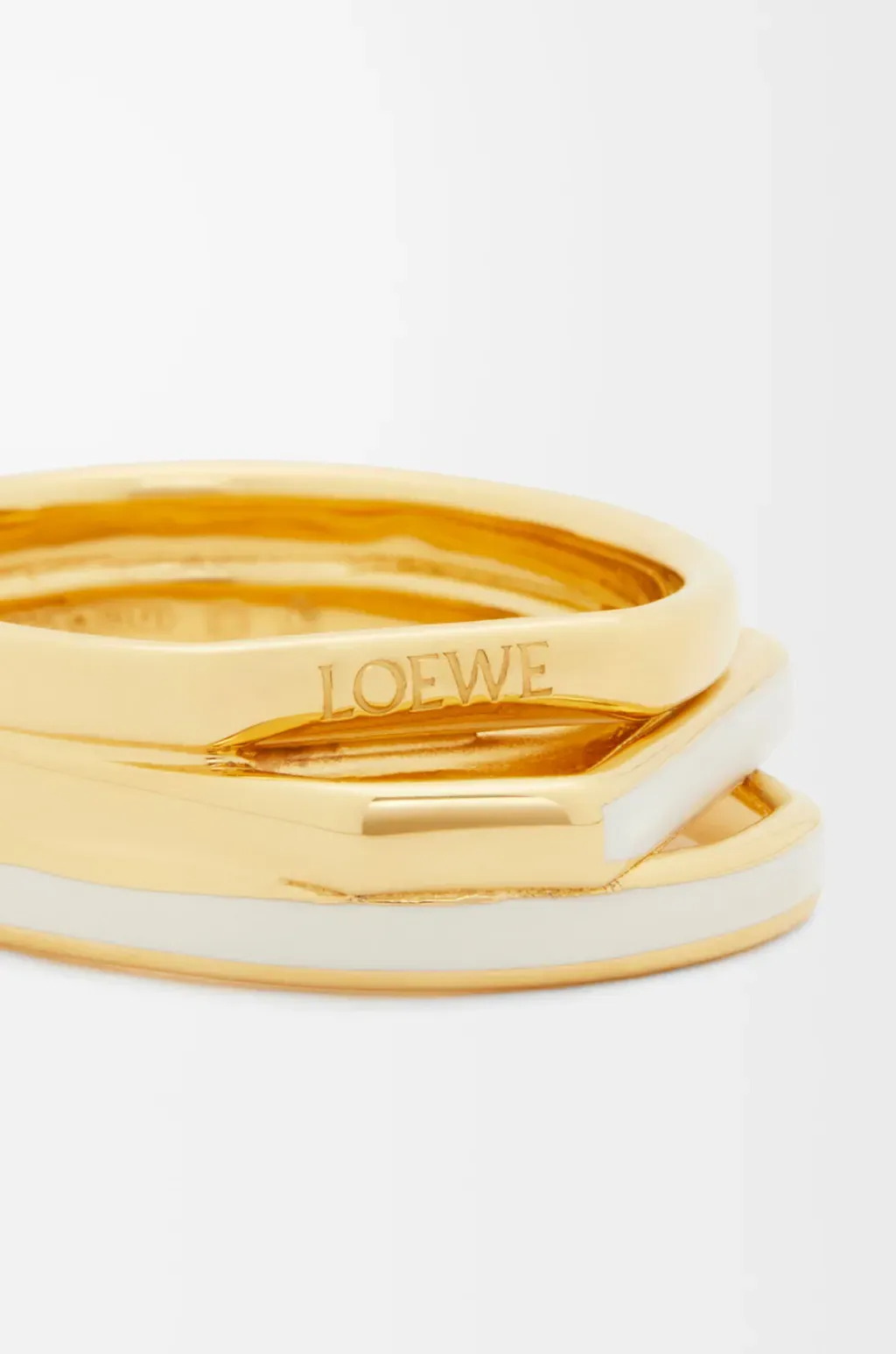 Stacked Ring In Sterling Silver And Enamel
