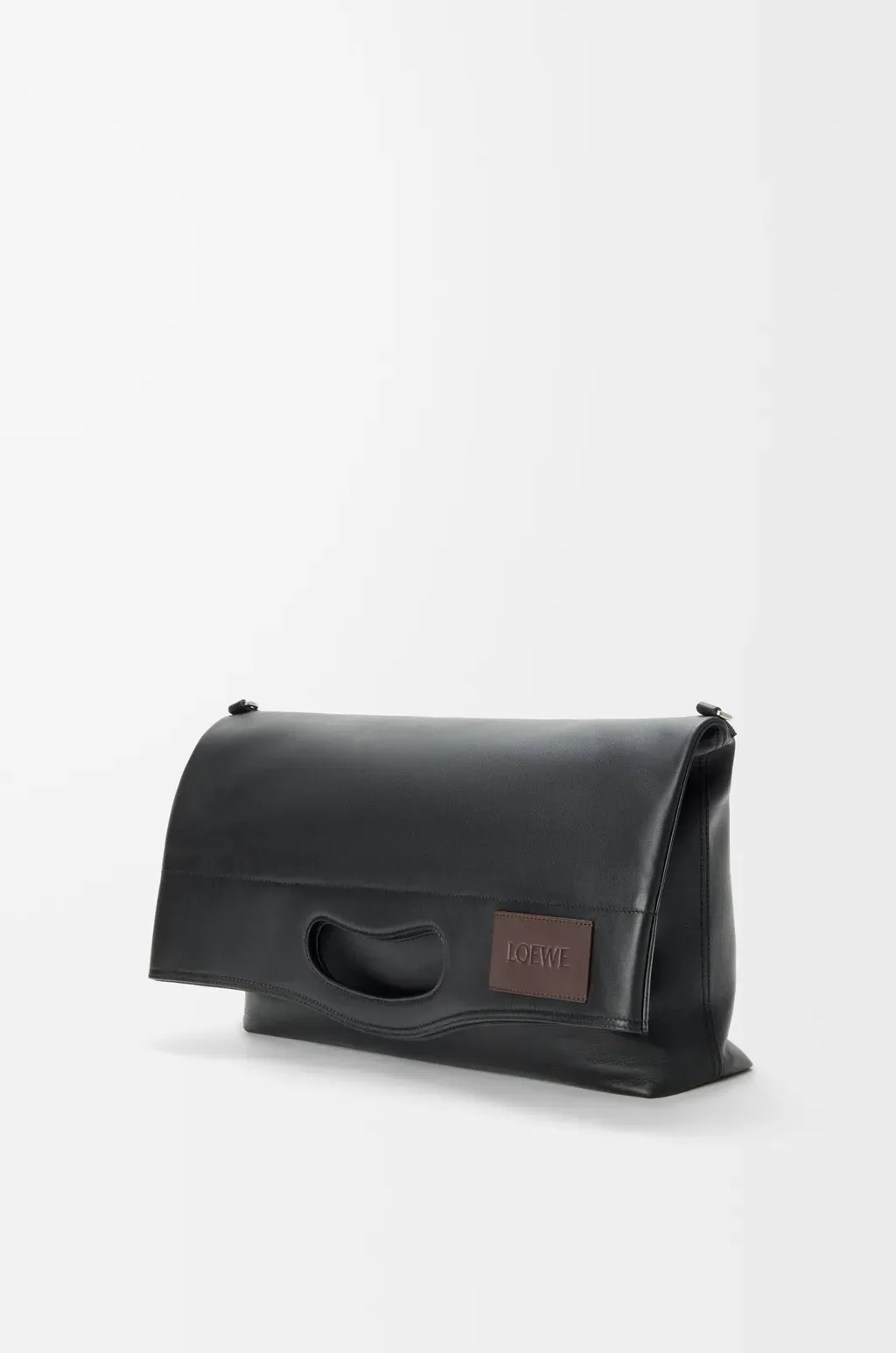 Bob Folded Tote In Shiny Supple Calfskin