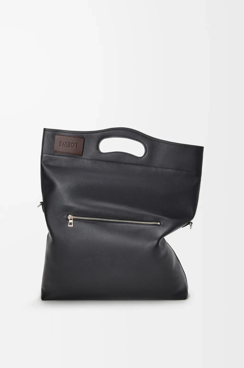 Bob Folded Tote In Shiny Supple Calfskin