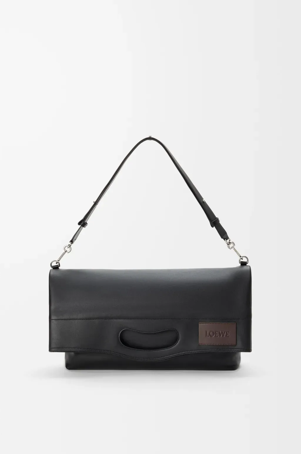 Bob Folded Tote In Shiny Supple Calfskin