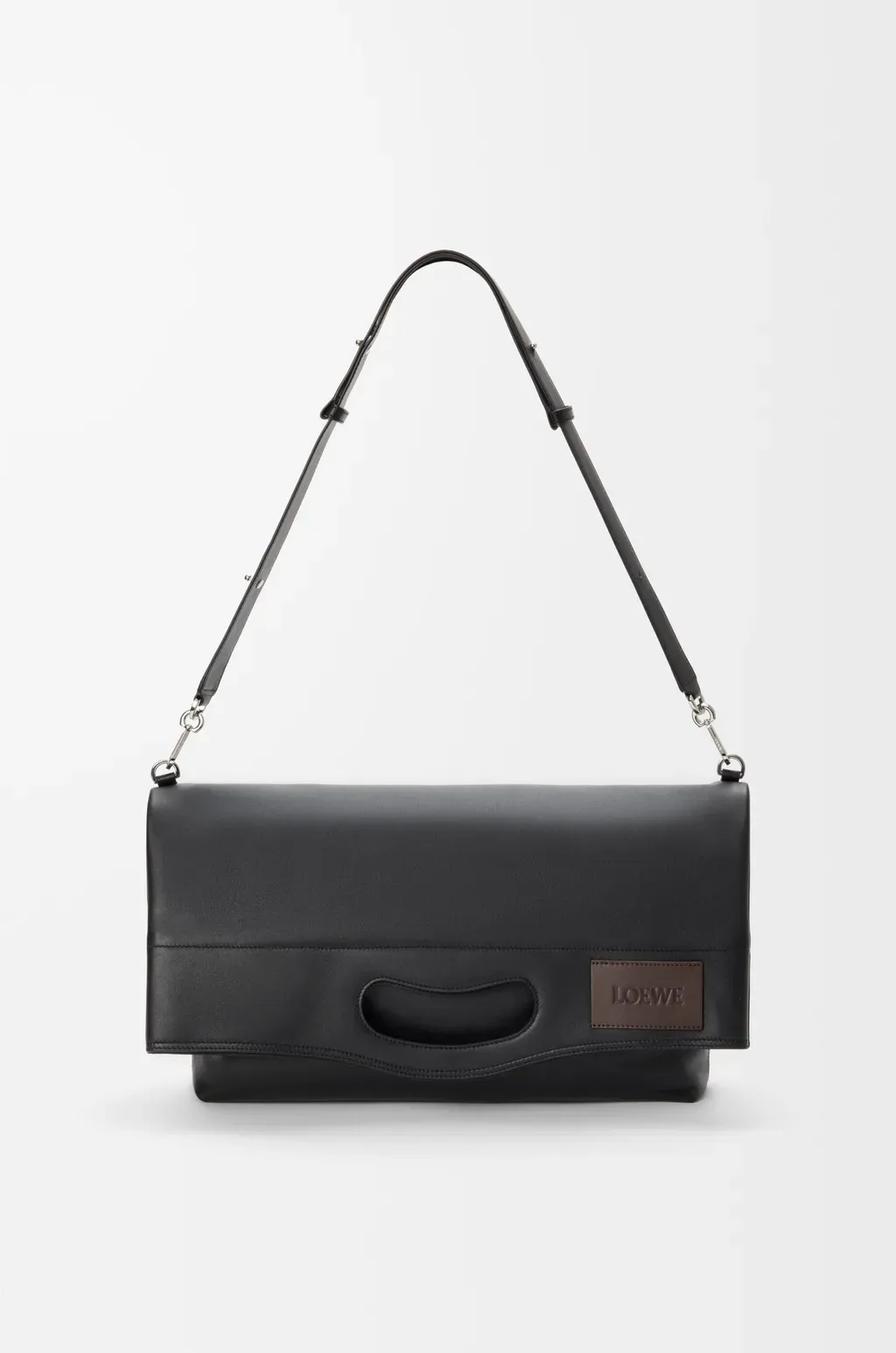 Bob Folded Tote In Shiny Supple Calfskin