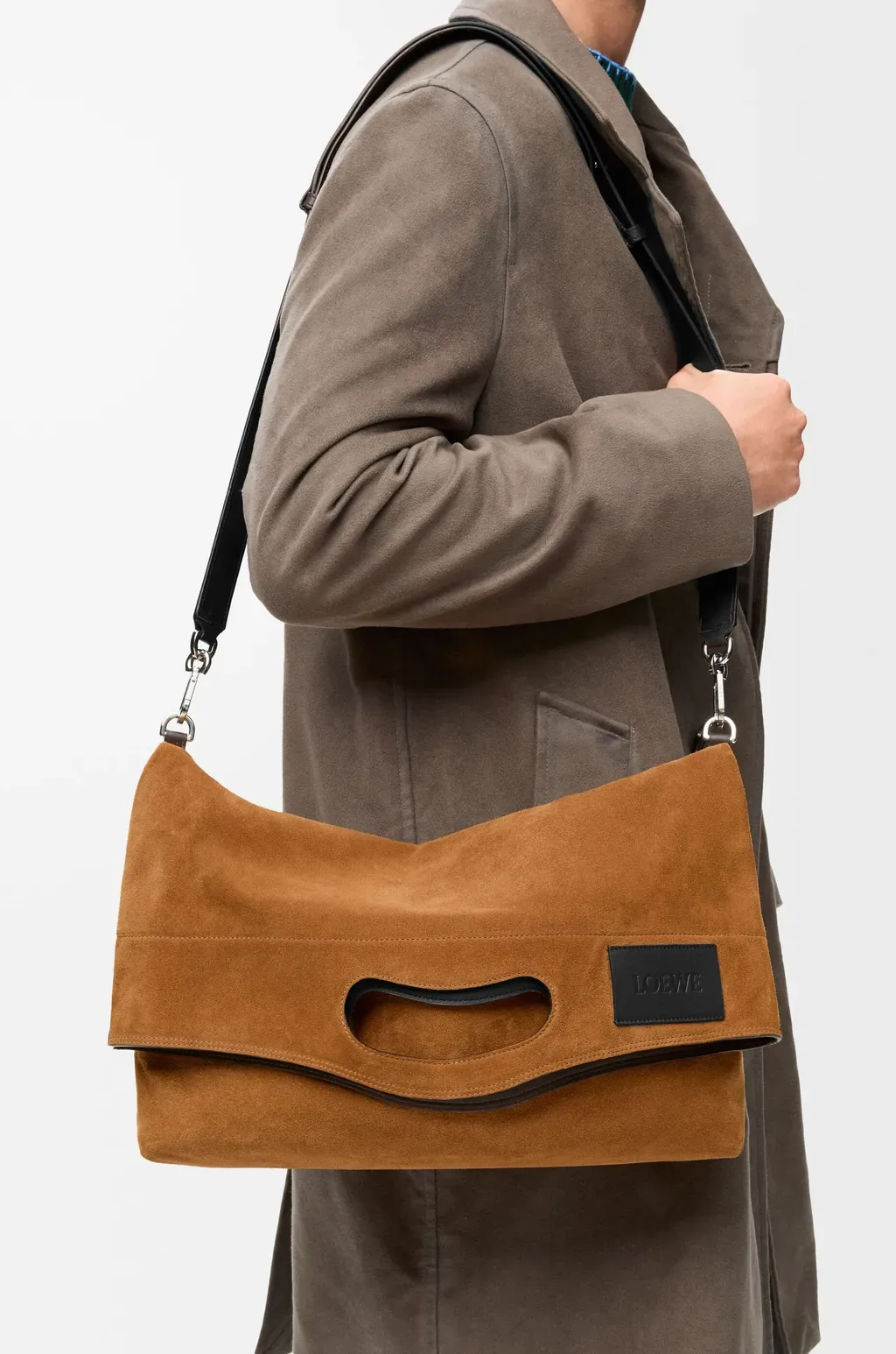 Bob Folded Tote In Suede