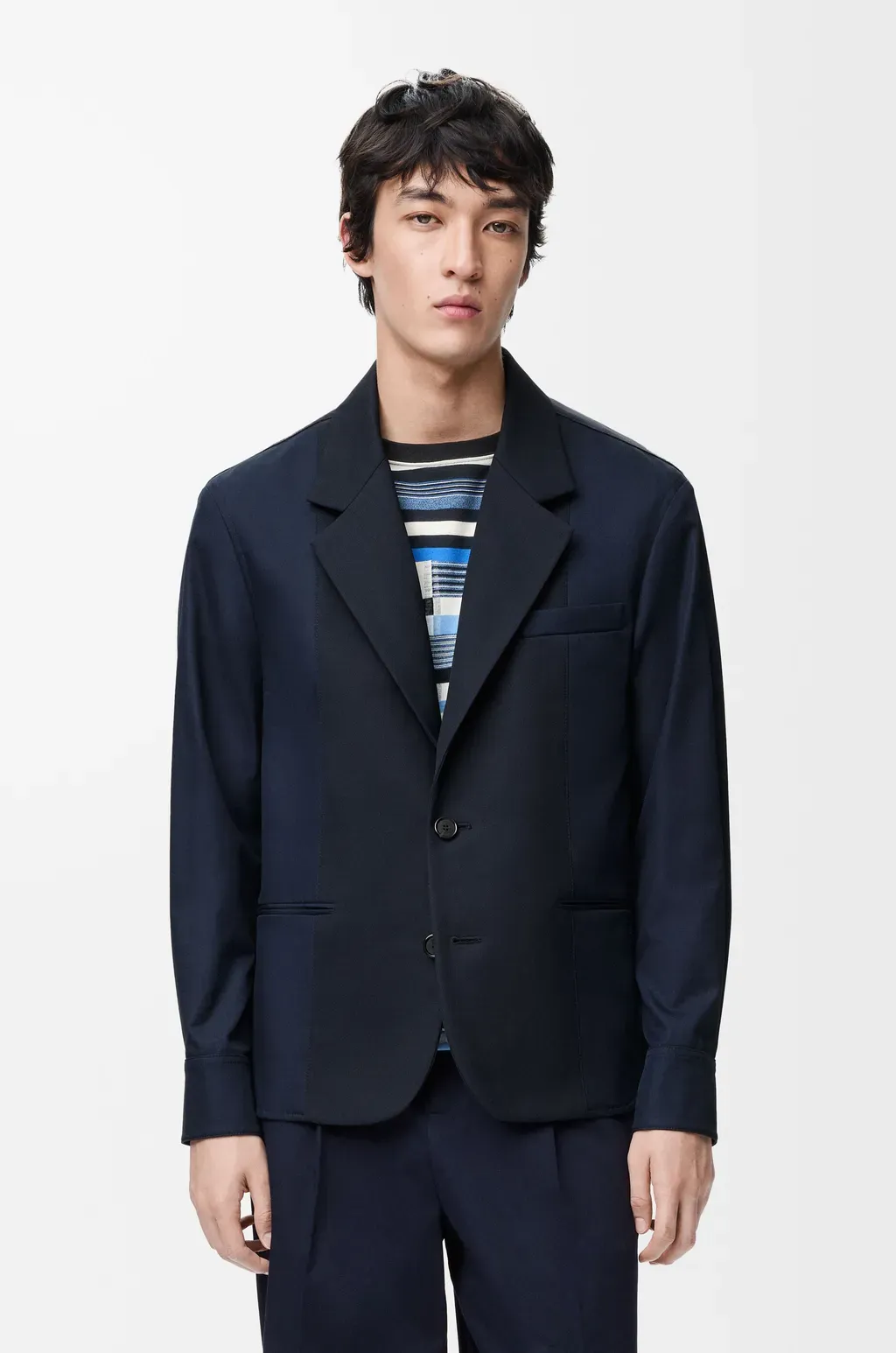 Hybrid Jacket In Cotton And Wool