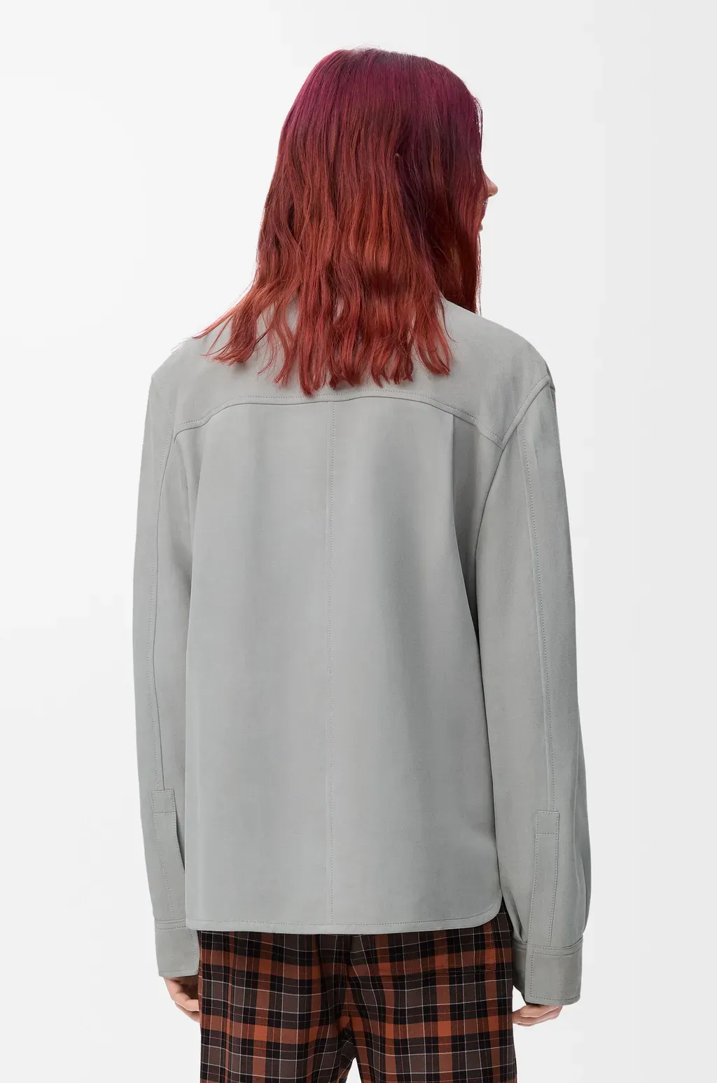 Overshirt In Suede Lambskin