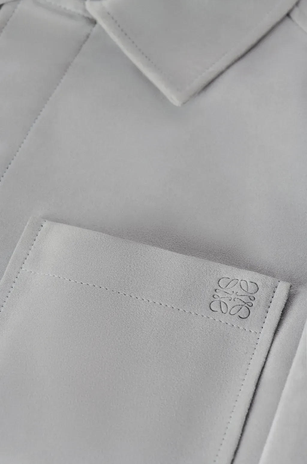 Overshirt In Suede Lambskin