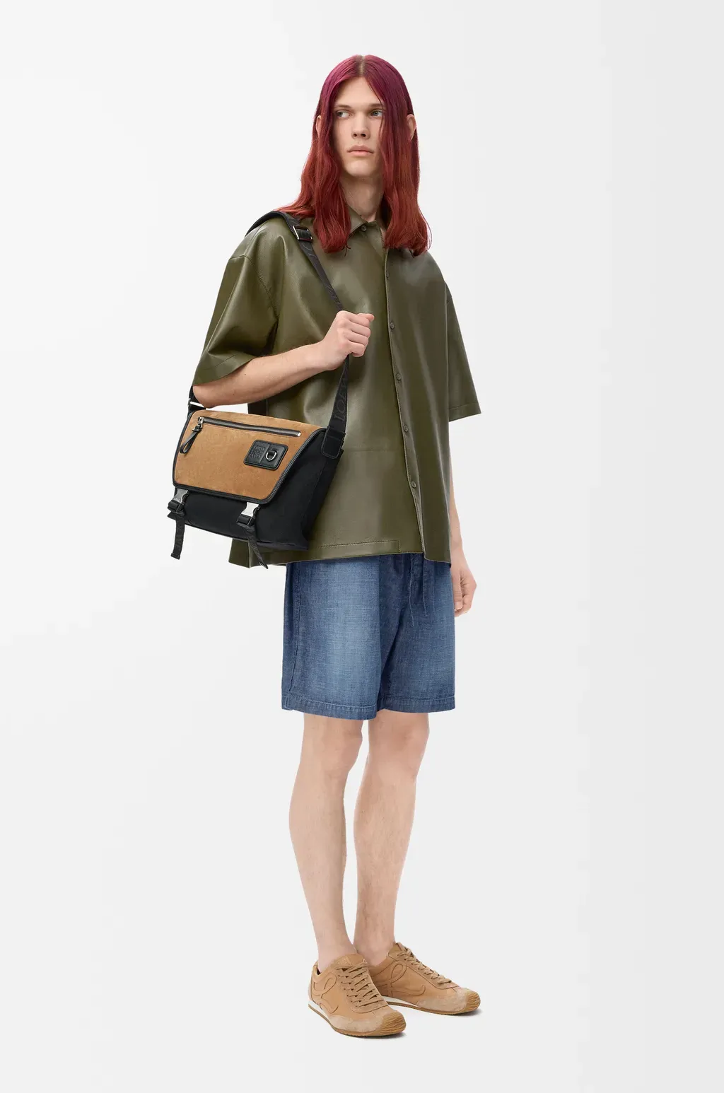 Short Sleeve Shirt In Nappa Lambskin