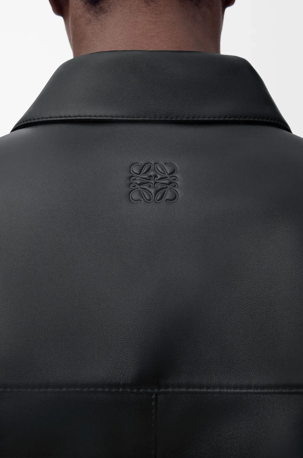 Short Sleeve Shirt In Nappa Lambskin