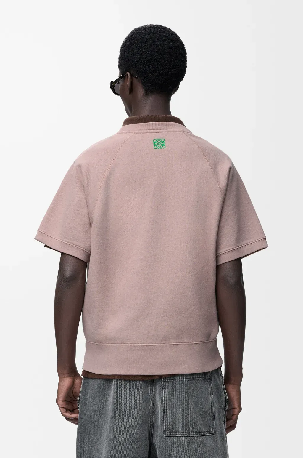 Short Sleeve Sweatshirt In Cotton