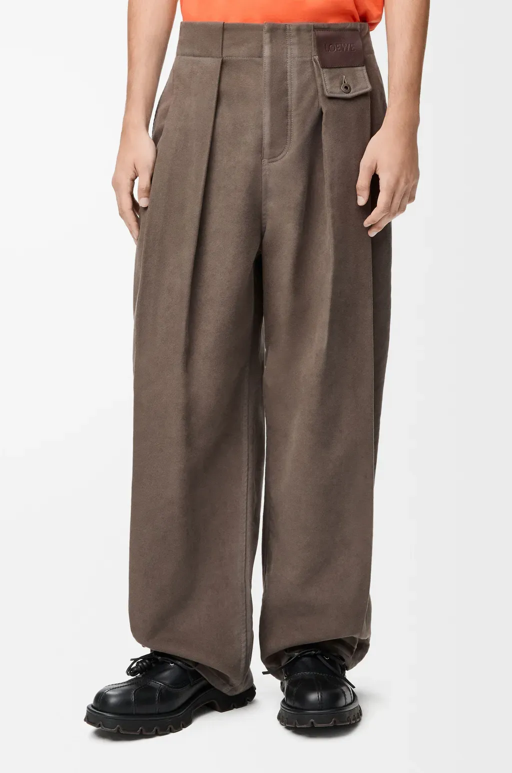 Trousers In Cotton Blend